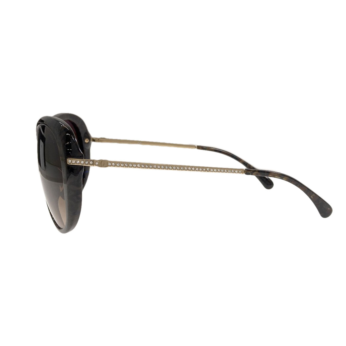 CHANEL Rhinestone sunglasses Plastic Ladies [Used]