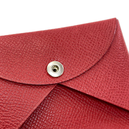 HERMES Calvi SilverHardware Card Case Epsom Ladies [Used]