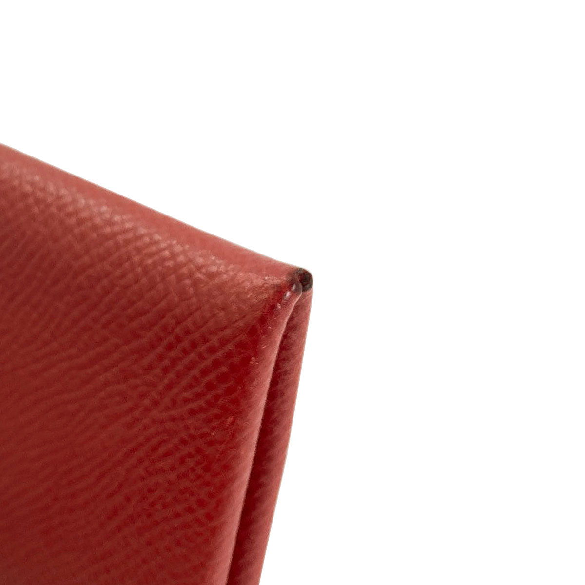 HERMES Calvi SilverHardware Card Case Epsom Ladies [Used]