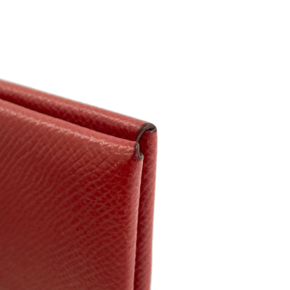 HERMES Calvi SilverHardware Card Case Epsom Ladies [Used]