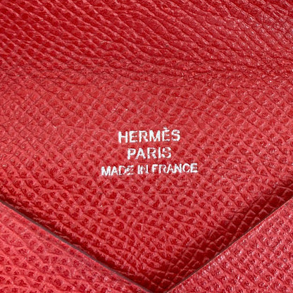 HERMES Calvi SilverHardware Card Case Epsom Ladies [Used]