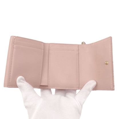 CHRISTIAN DIOR Lady Dior Lotus Bifold Wallet with Coin Pocket Patent leather Ladies [Used]