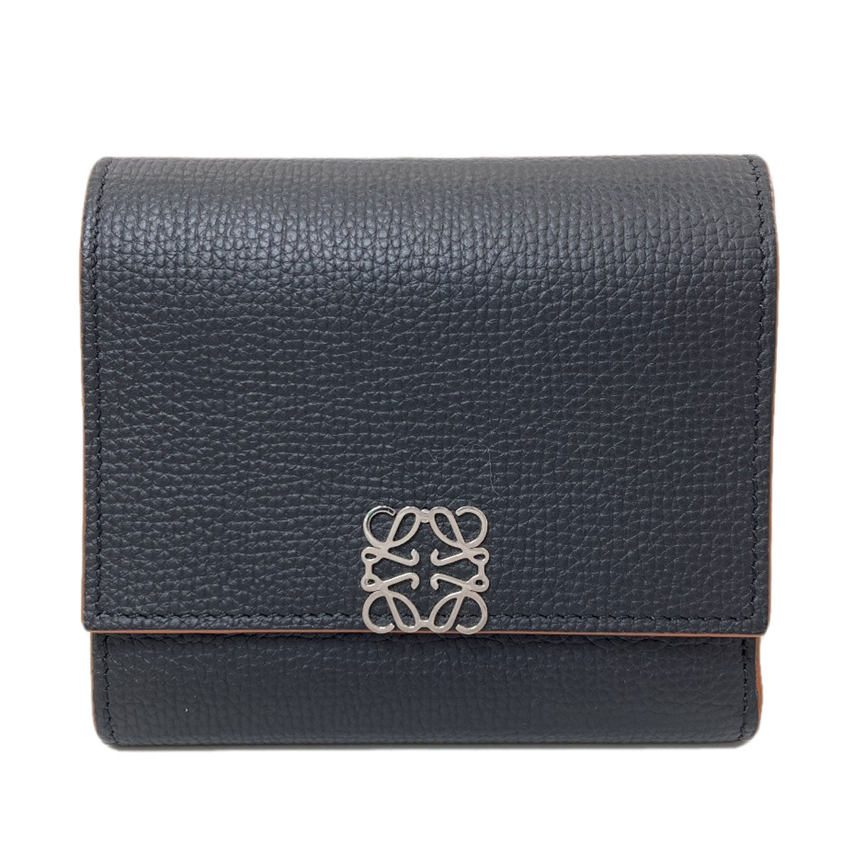 LOEWE Anagram Trifold Wallet Bifold Wallet with Coin Pocket Leather Ladies [Used]