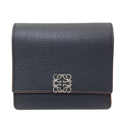 LOEWE Anagram Trifold Wallet Bifold Wallet with Coin Pocket Leather Ladies [Used]
