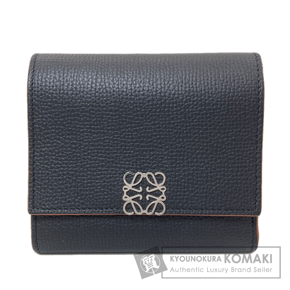 LOEWE Anagram Trifold Wallet Bifold Wallet with Coin Pocket Leather Ladies [Used]