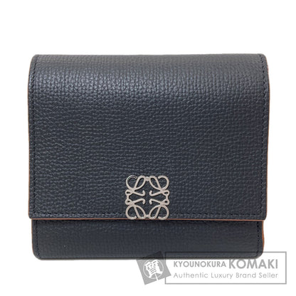 LOEWE Anagram Trifold Wallet Bifold Wallet with Coin Pocket Leather Ladies [Used]