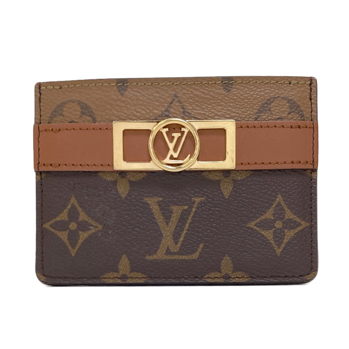 LOUIS VUITTON M80594 Porte Cartes Dauphine Card Case Monogram canvas Ladies [Used]