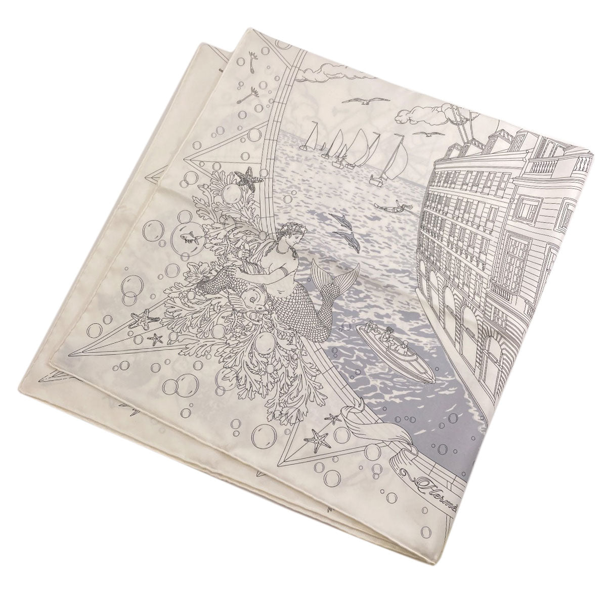 HERMES Carre90 Hermès Flagship Scarf Silk Ladies [Used]