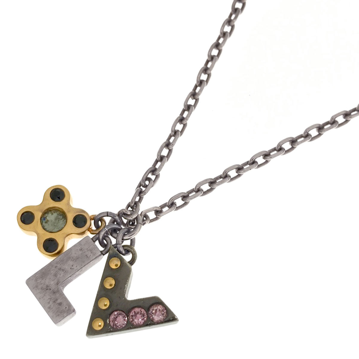 LOUIS VUITTON M65252 Pandantif Love Letters Necklace Metal Ladies [Used]