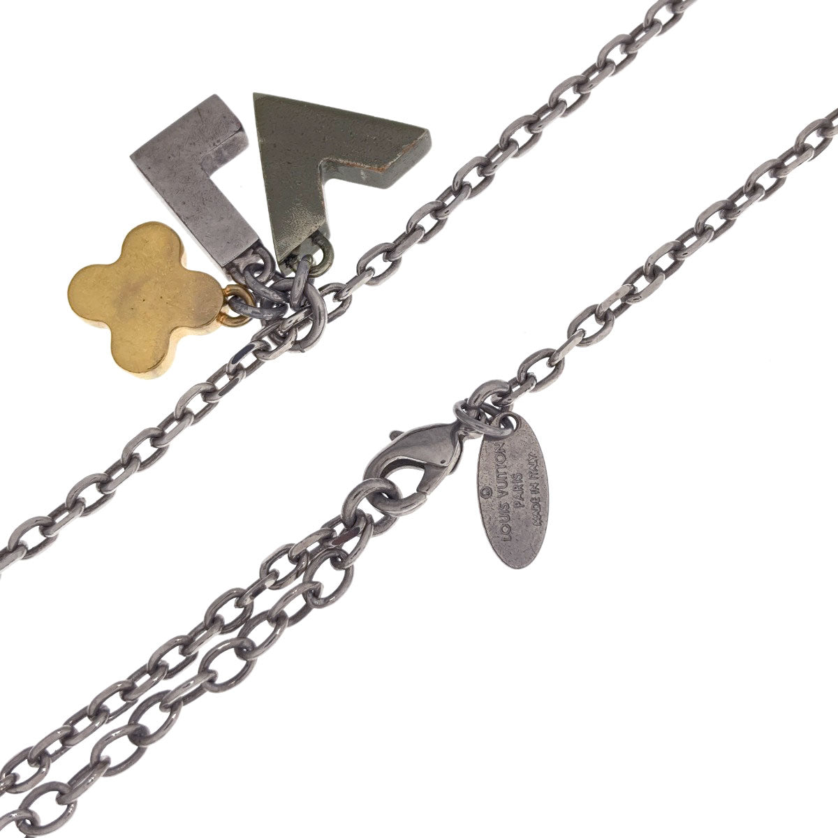LOUIS VUITTON M65252 Pandantif Love Letters Necklace Metal Ladies [Used]