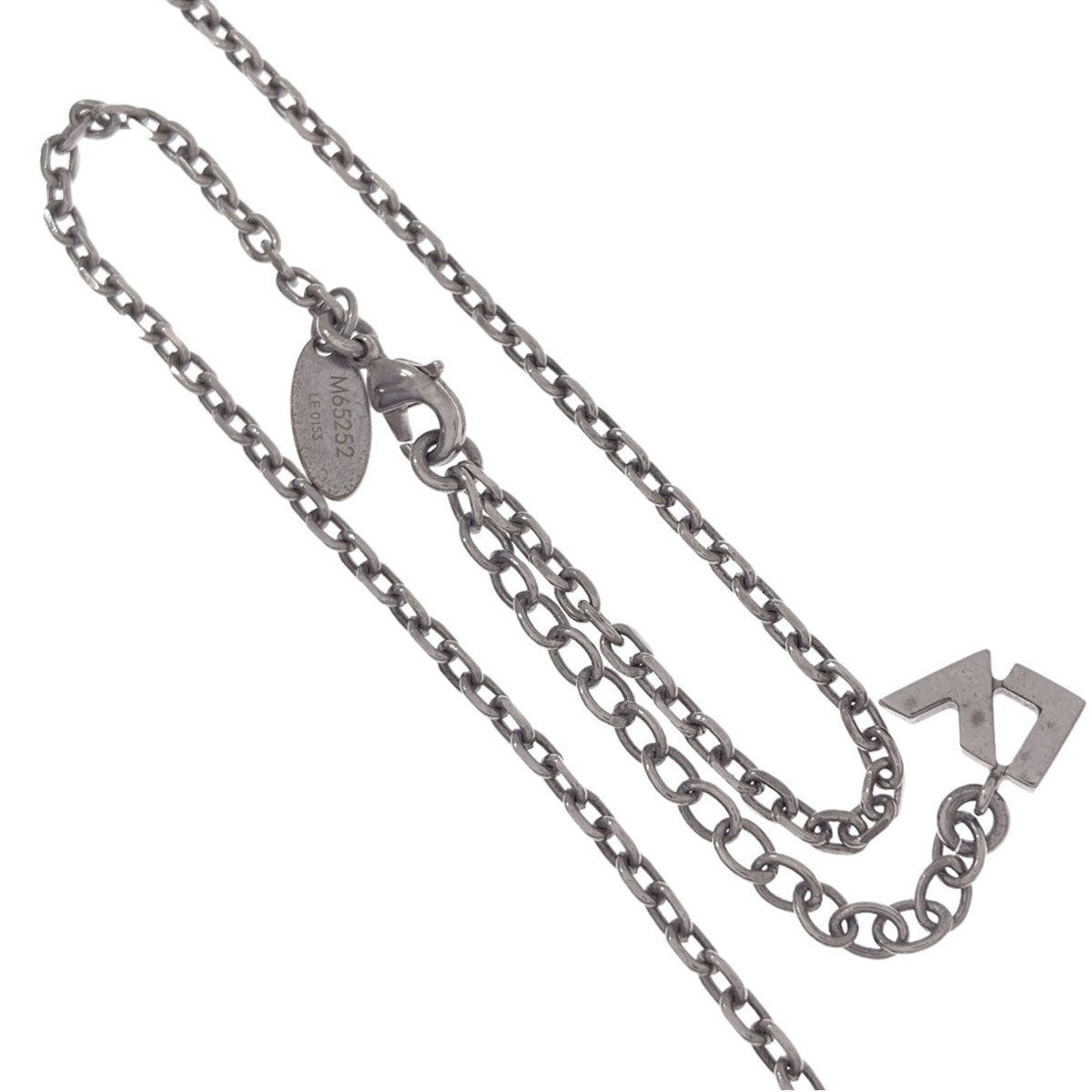 LOUIS VUITTON M65252 Pandantif Love Letters Necklace Metal Ladies [Used]