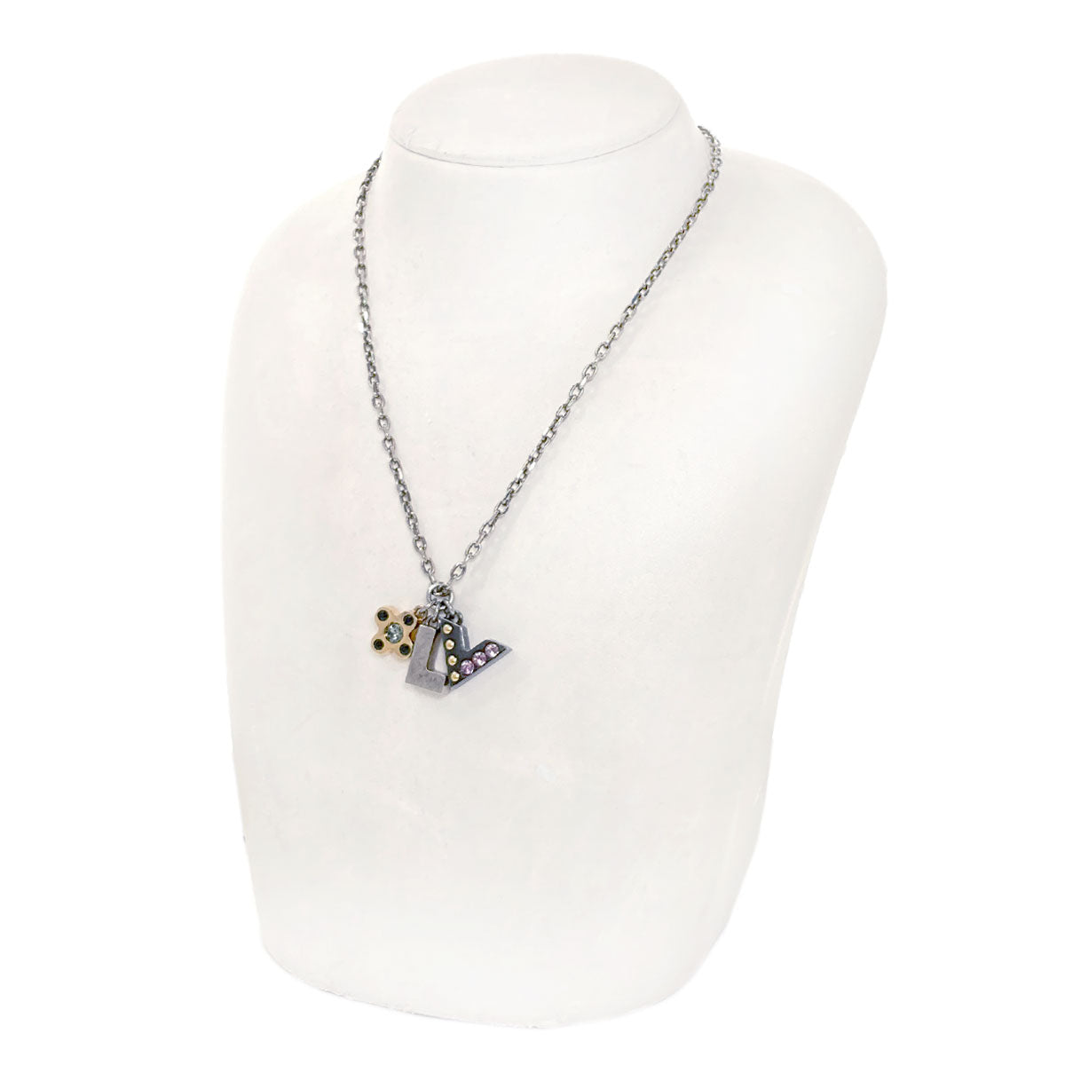 LOUIS VUITTON M65252 Pandantif Love Letters Necklace Metal Ladies [Used]