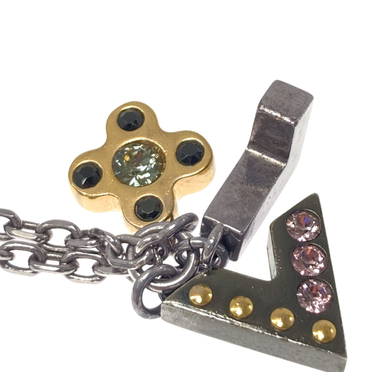 LOUIS VUITTON M65252 Pandantif Love Letters Necklace Metal Ladies [Used]