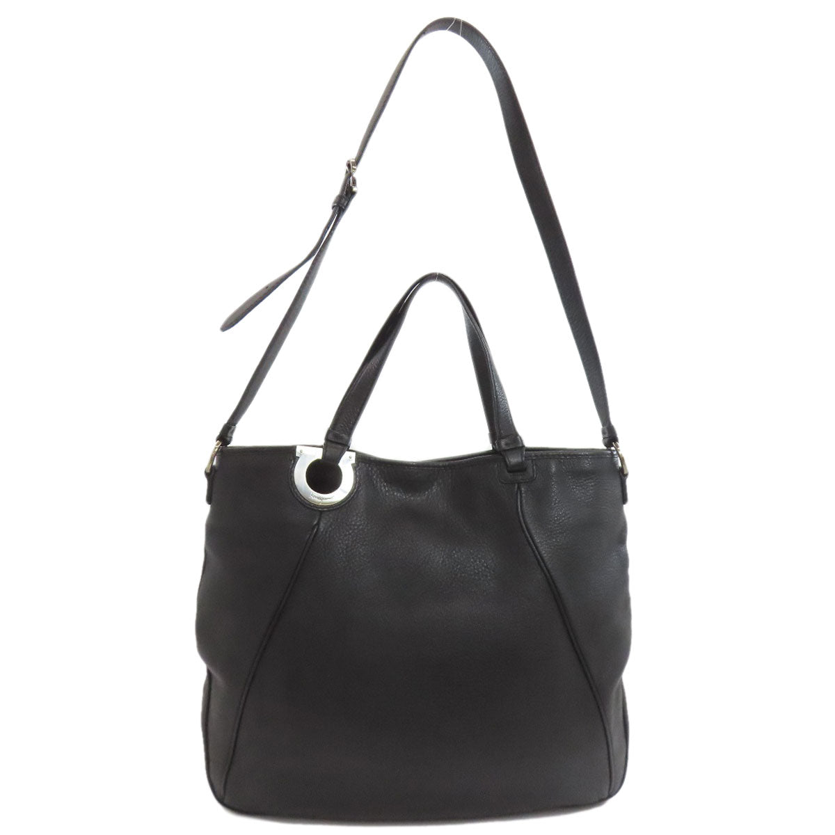 Salvatore Ferragamo Gancini 2WAY Tote Bag Leather Ladies [Used]