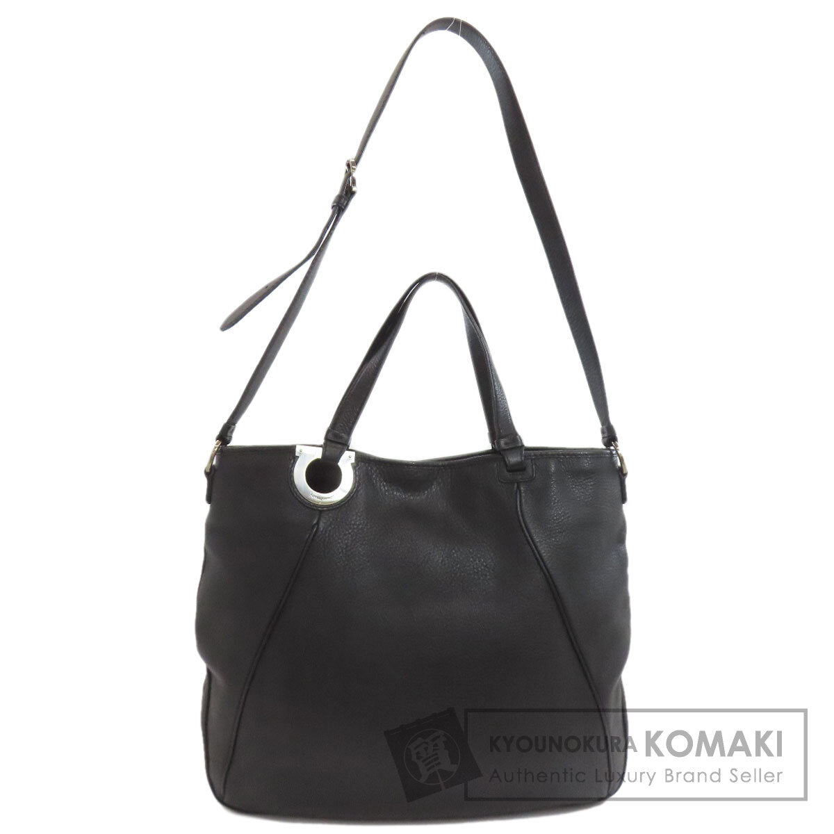 Salvatore Ferragamo Gancini 2WAY Tote Bag Leather Ladies [Used]