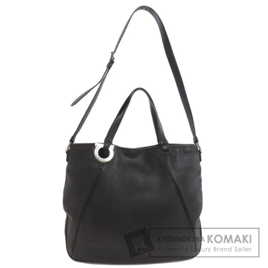 Salvatore Ferragamo Gancini 2WAY Tote Bag Leather Ladies [Used]