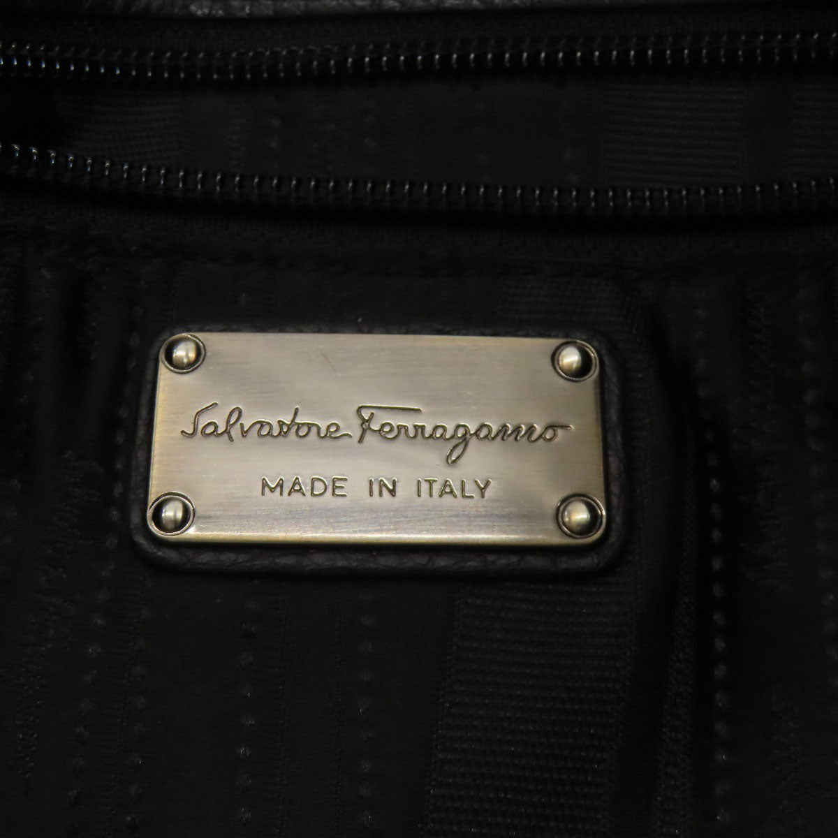 Salvatore Ferragamo Gancini 2WAY Tote Bag Leather Ladies [Used]