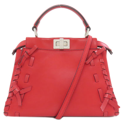 FENDI Peekaboo Mini 2WAY Handbag Calf Ladies [Used]