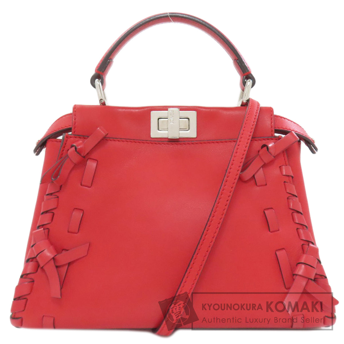 FENDI Peekaboo Mini 2WAY Handbag Calf Ladies [Used]