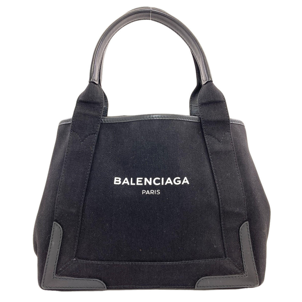 BALENCIAGA 339933 NAVY CABAS S S Handbag Canvas Ladies [Used]