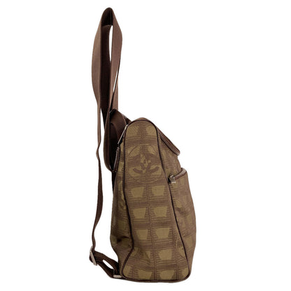 CHANEL New Travel Line Silver Hardware Backpack Â· Daypack Nylon Ladies [Used]