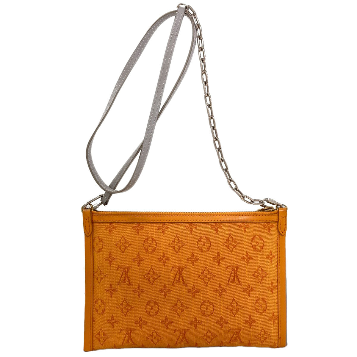 LOUIS VUITTON M44640 Monogram Flat Messenger Bag Shoulder Bag Monogram canvas Monogram DenimLadies [Used]