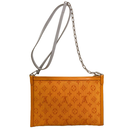LOUIS VUITTON M44640 Monogram Flat Messenger Bag Shoulder Bag Monogram canvas Monogram DenimLadies [Used]