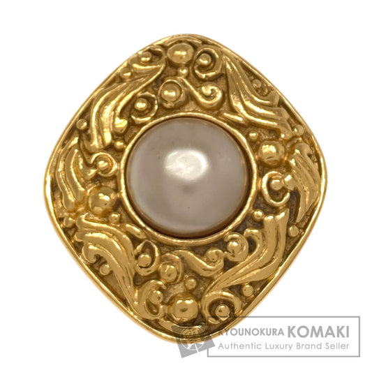 CHANEL Fake pearl Brooch Metal Ladies [Used]