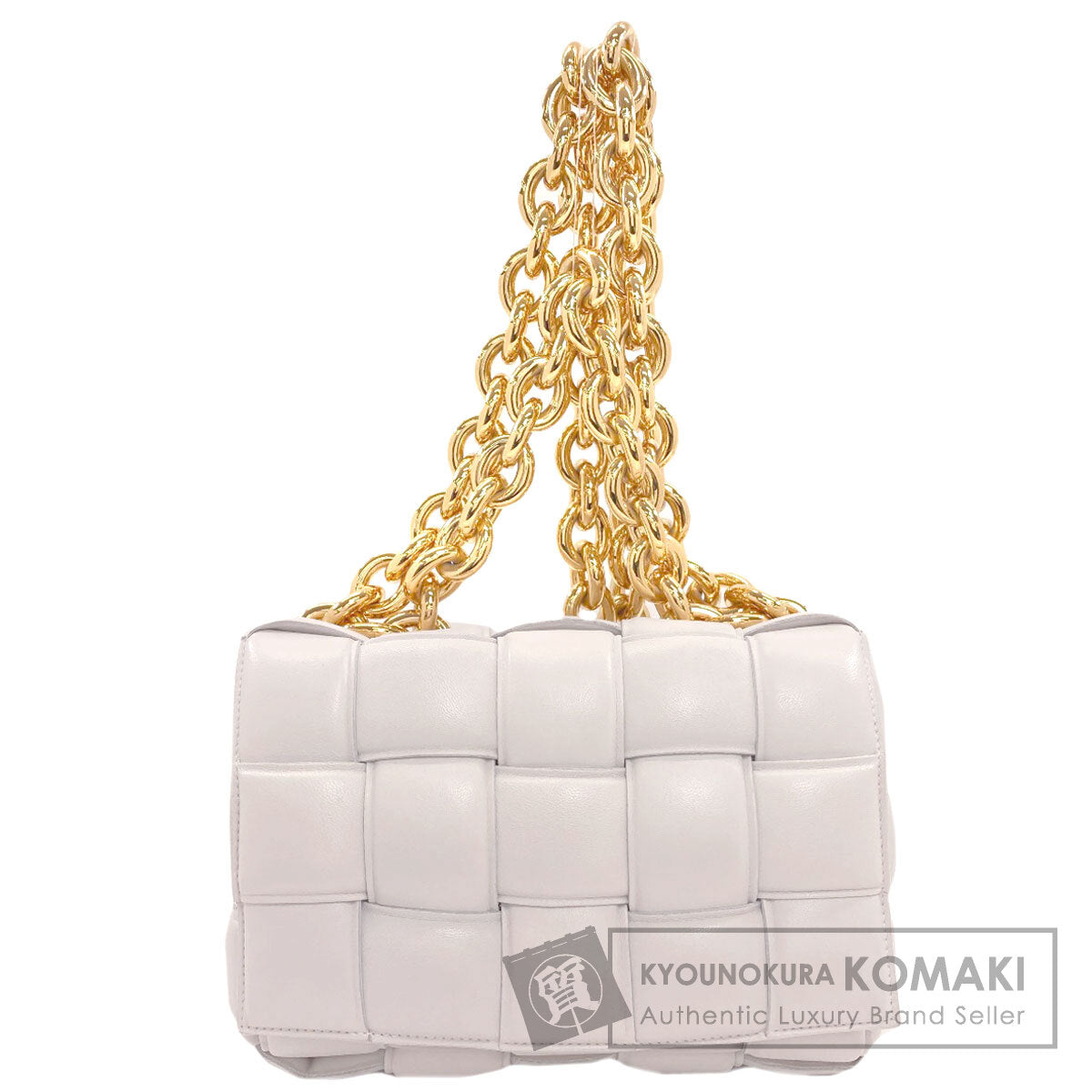 BOTTEGA VENETA Chain Cassette Maxi Intrecciato Handbag Calf Ladies [Used]
