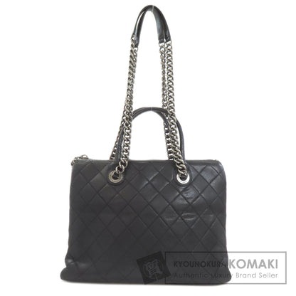 CHANEL Matelasse 2WAY SilverHardware Tote Bag Calf Ladies [Used]