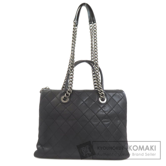 CHANEL Matelasse 2WAY SilverHardware Tote Bag Calf Ladies [Used]