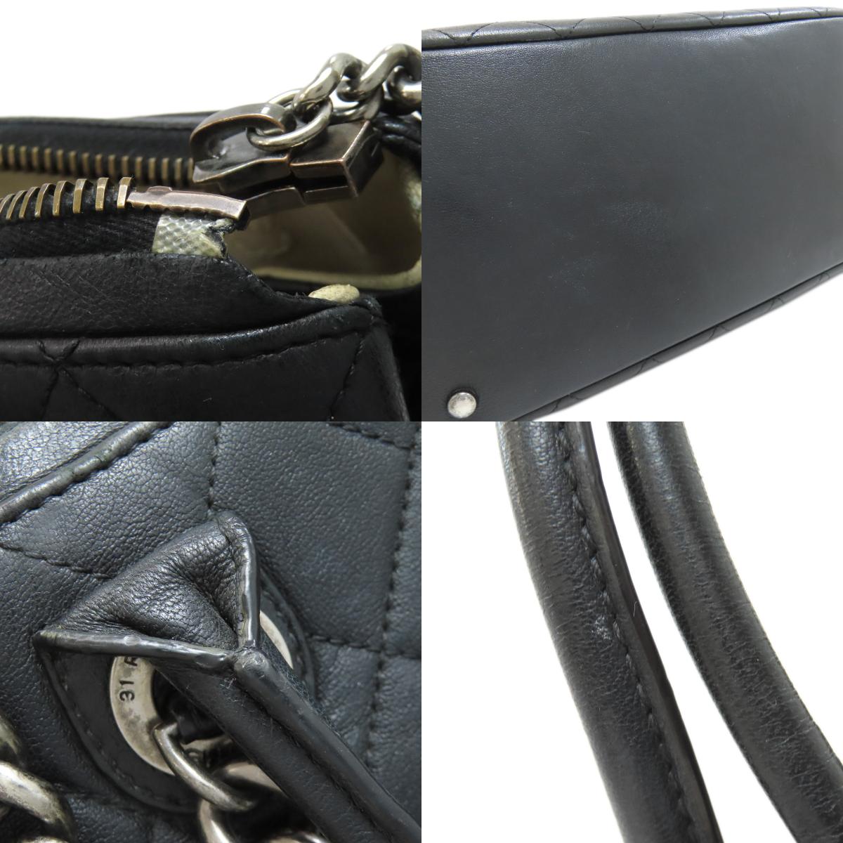 CHANEL Matelasse 2WAY SilverHardware Tote Bag Calf Ladies [Used]