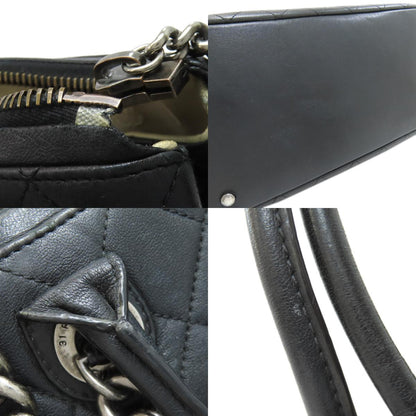CHANEL Matelasse 2WAY SilverHardware Tote Bag Calf Ladies [Used]