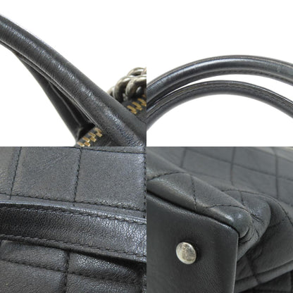CHANEL Matelasse 2WAY SilverHardware Tote Bag Calf Ladies [Used]
