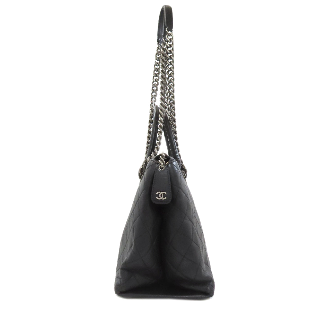 CHANEL Matelasse 2WAY SilverHardware Tote Bag Calf Ladies [Used]