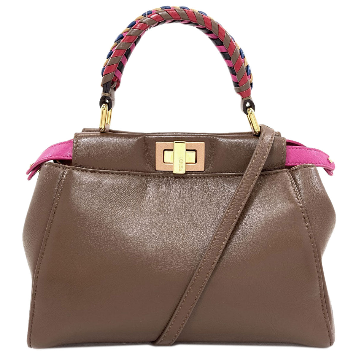 FENDI Peekaboo Mini 2WAY Handbag Leather Ladies [Used]