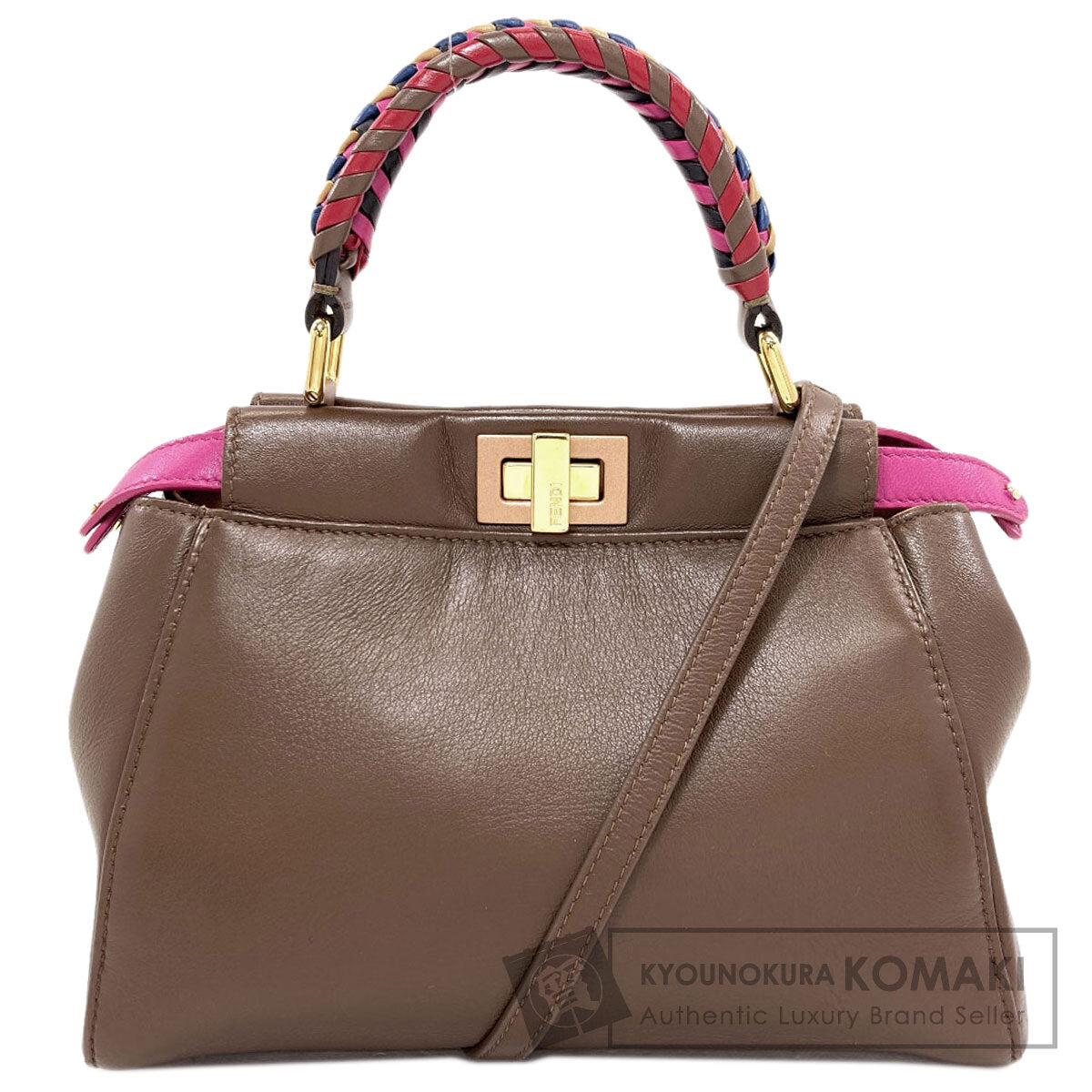 FENDI Peekaboo Mini 2WAY Handbag Leather Ladies [Used]