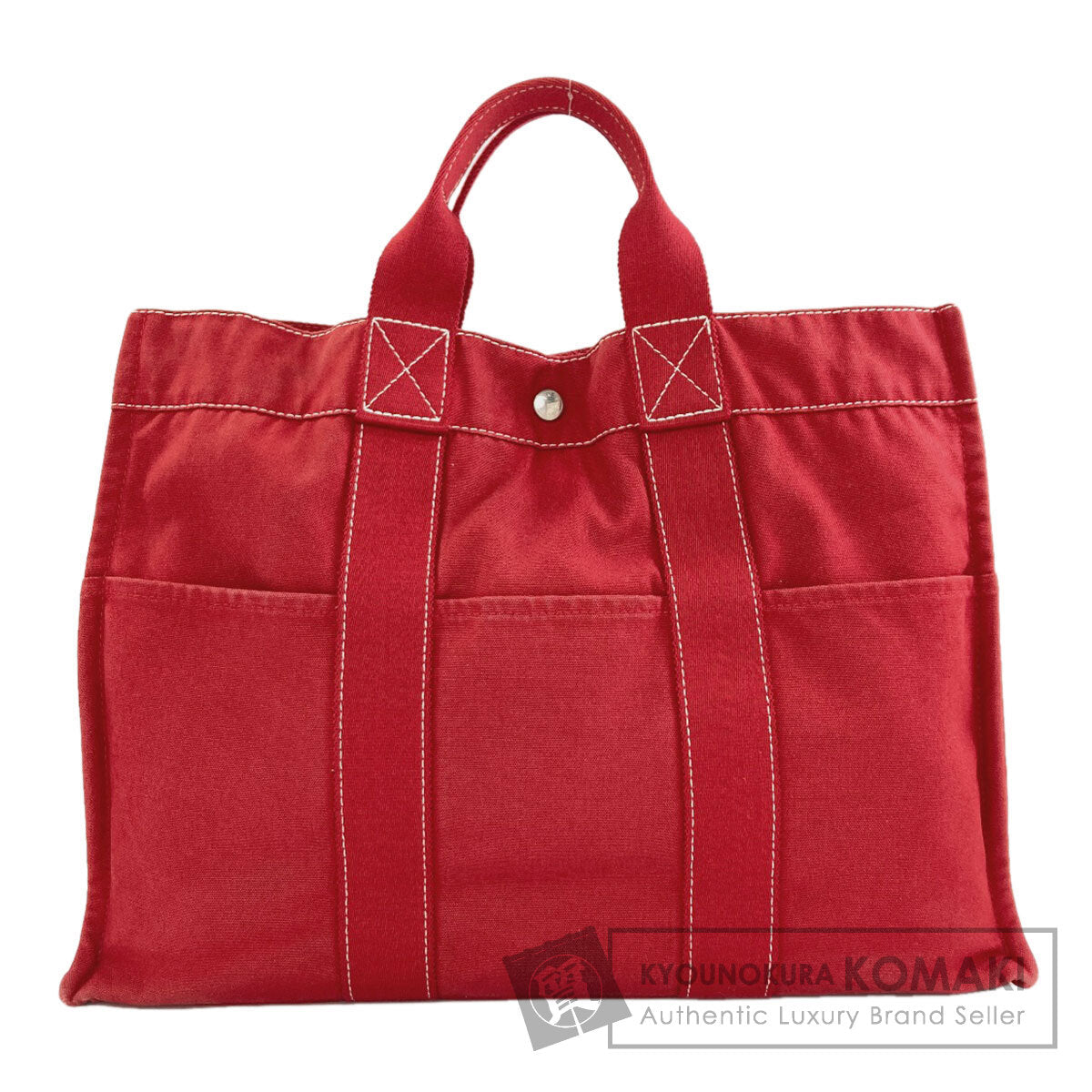 HERMES Deauville Handbag Canvas Ladies [Used]