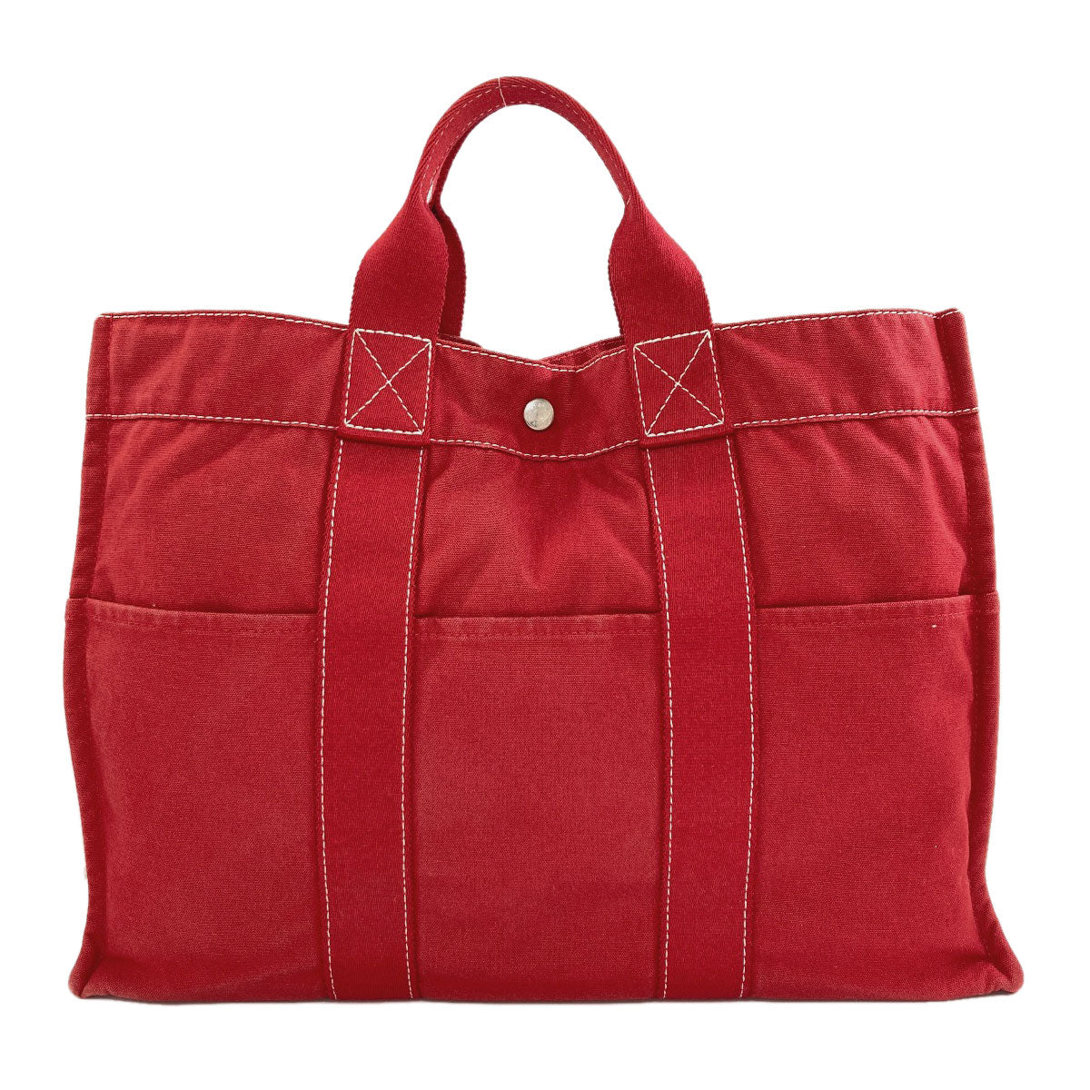 HERMES Deauville Handbag Canvas Ladies [Used]
