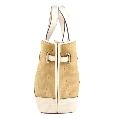 Michael Kors Emilia 2WAY Handbag Leather Straw-like materialLadies [Used]