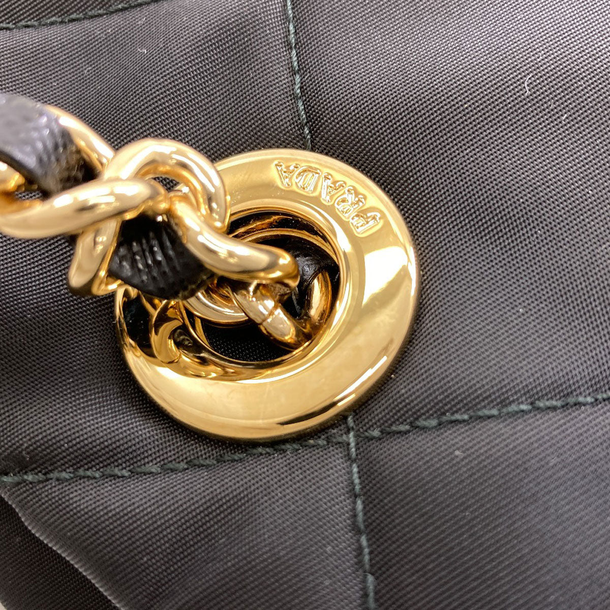 PRADA Logo Hardware Chain Shoulder Shoulder Bag Nylon Ladies [Used]