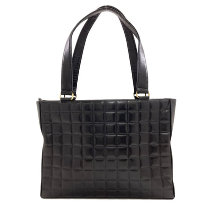 CHANEL Chocolate Bar GoldHardware Tote Bag Lambskin Ladies [Used]