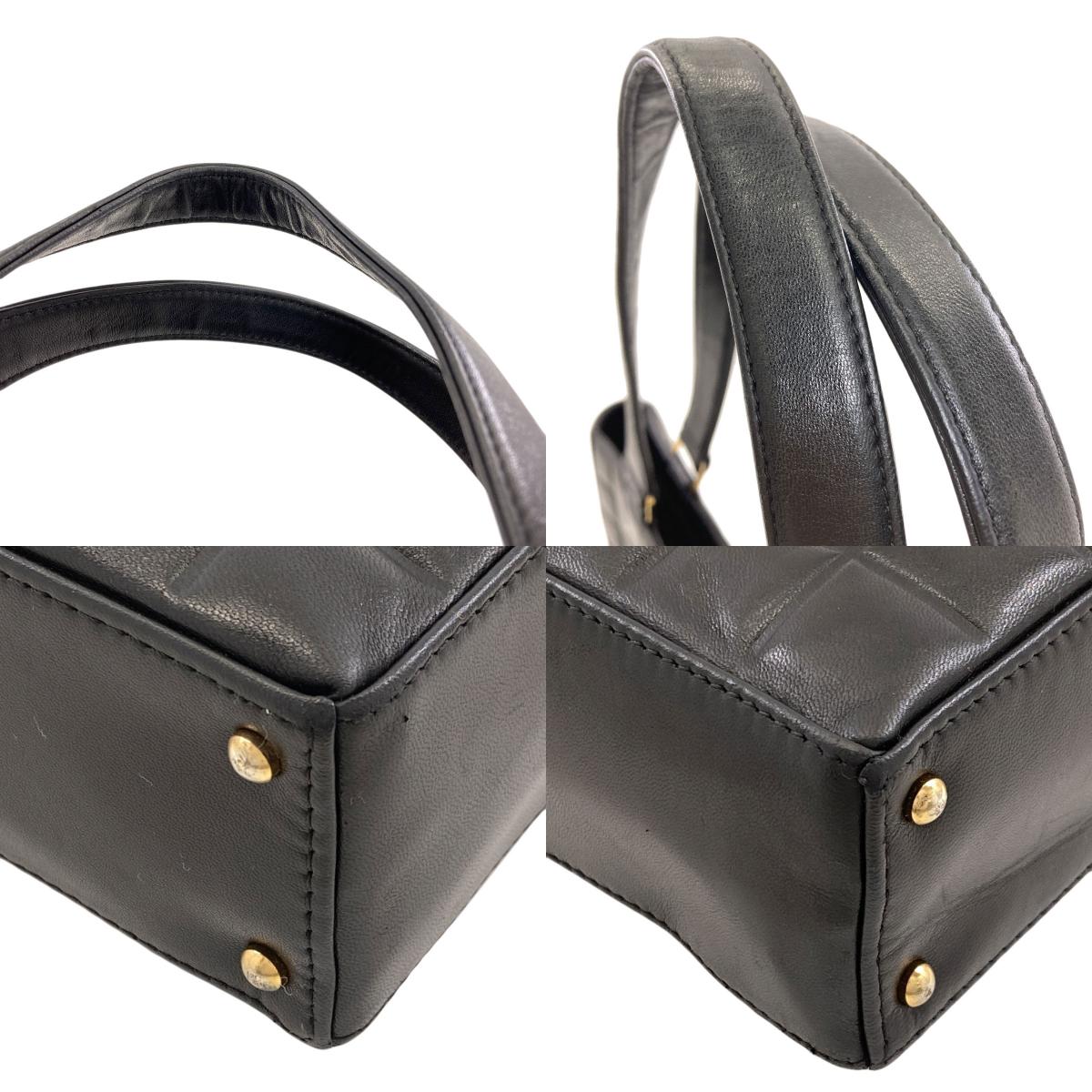 CHANEL Chocolate Bar GoldHardware Tote Bag Lambskin Ladies [Used]