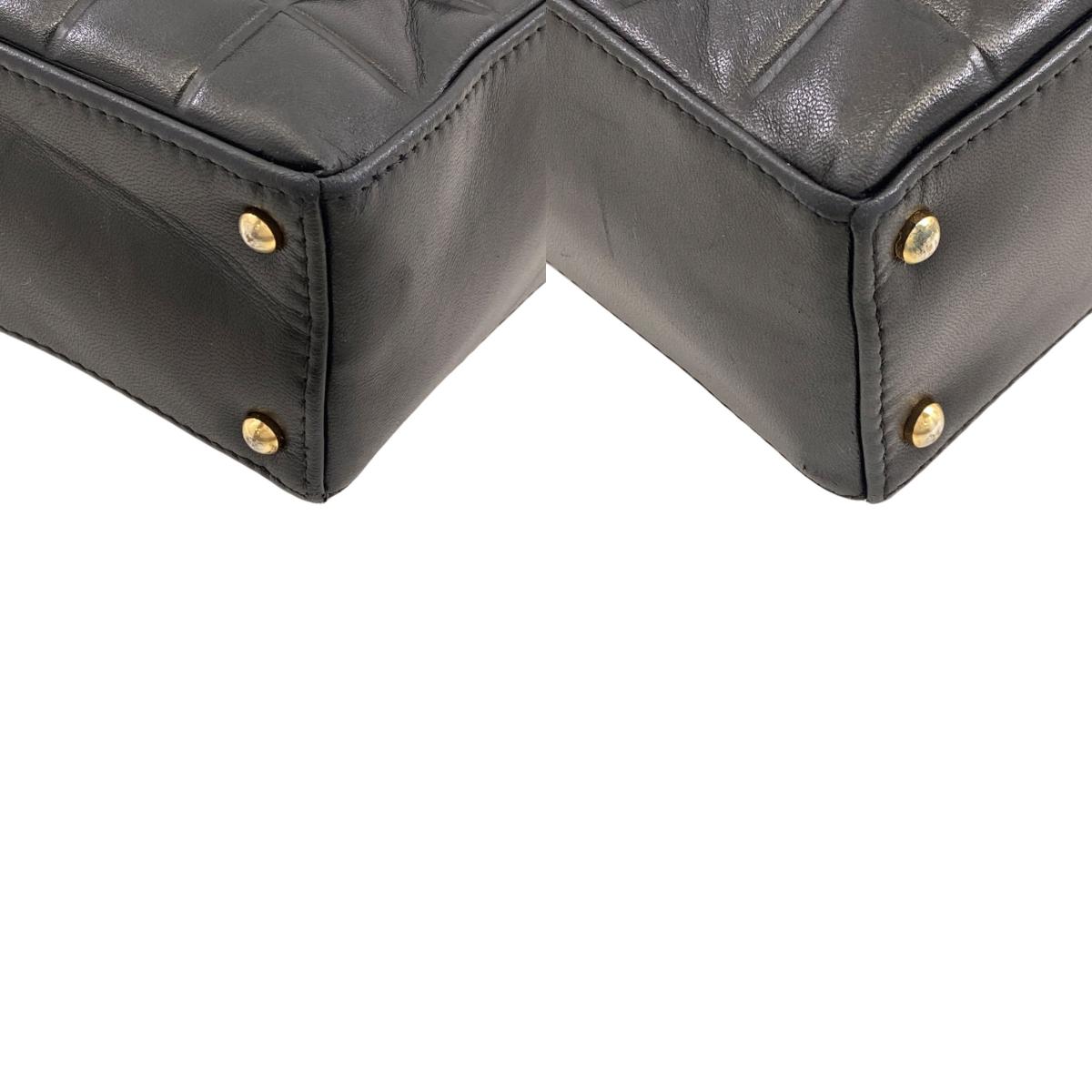 CHANEL Chocolate Bar GoldHardware Tote Bag Lambskin Ladies [Used]