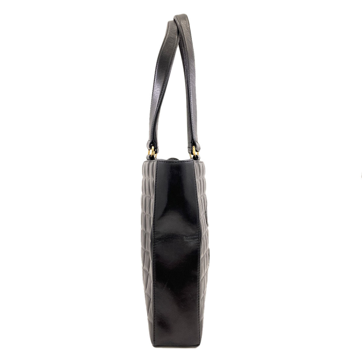CHANEL Chocolate Bar GoldHardware Tote Bag Lambskin Ladies [Used]