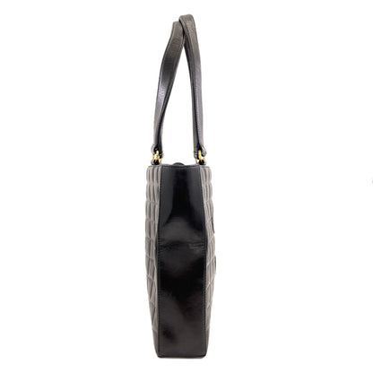 CHANEL Chocolate Bar GoldHardware Tote Bag Lambskin Ladies [Used]