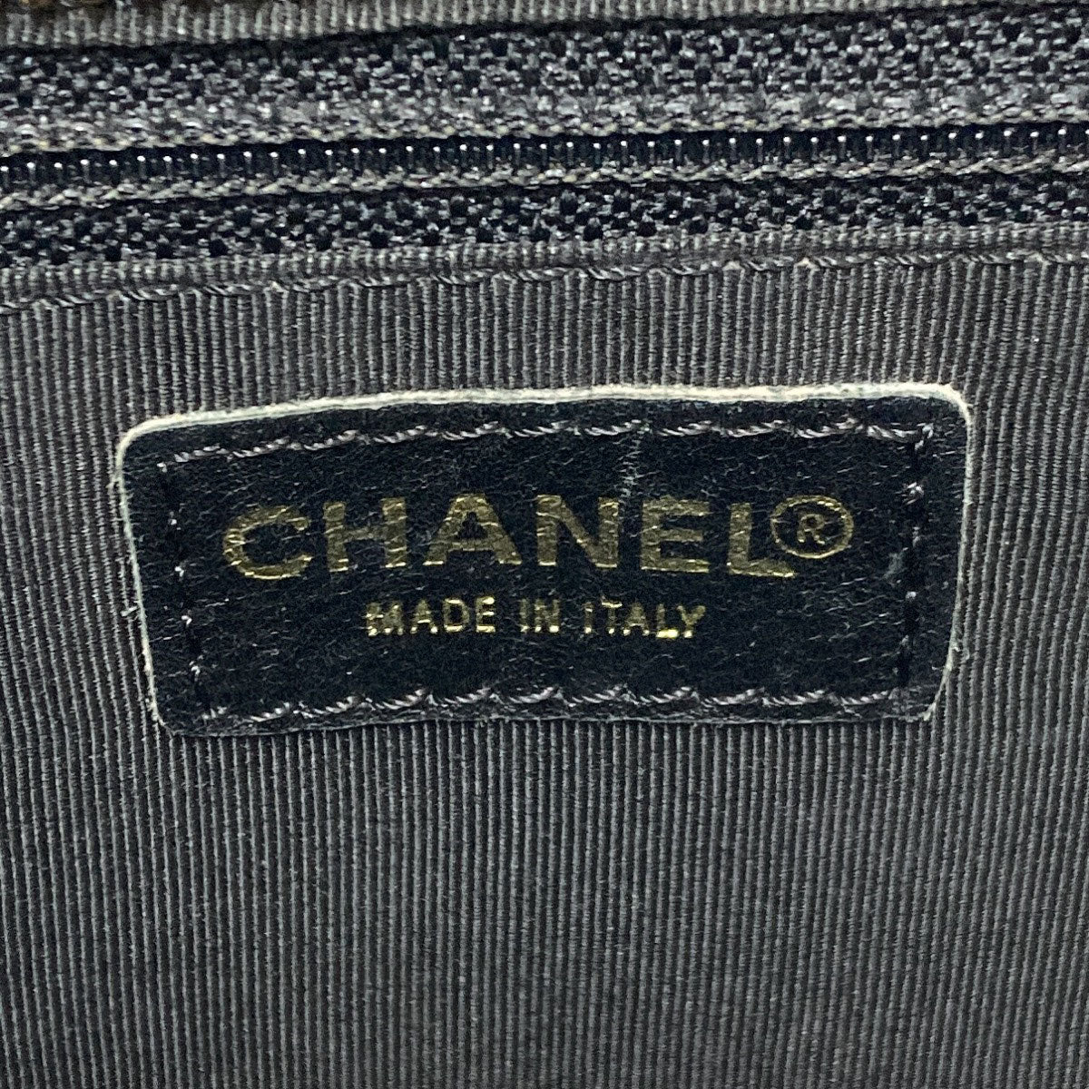 CHANEL Chocolate Bar GoldHardware Tote Bag Lambskin Ladies [Used]