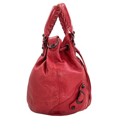 BALENCIAGA 246438 Classic mini pompon Handbag Calf Ladies [Used]