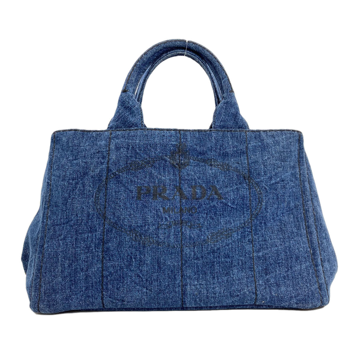 PRADA B2642B Canapa Tote Bag Denim Ladies [Used]