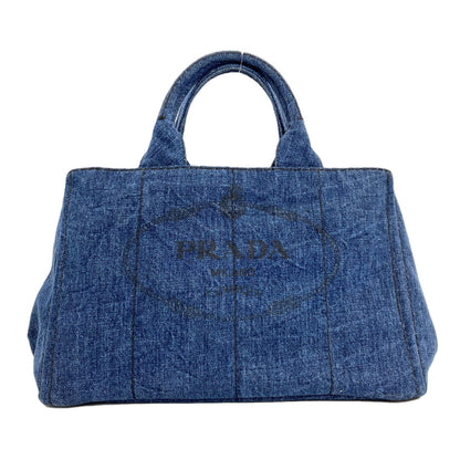 PRADA B2642B Canapa Tote Bag Denim Ladies [Used]